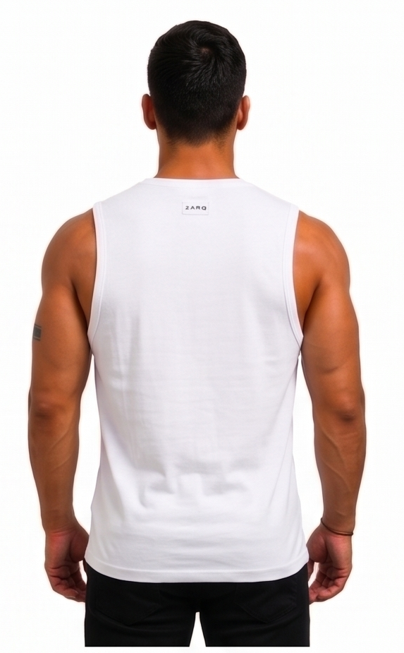 ZARQ Performance Sleeveless Training Tank – White