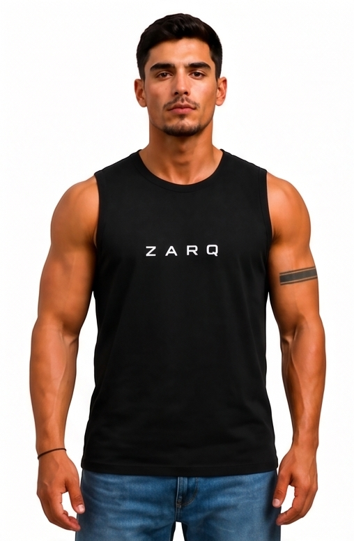 ZARQ Performance Sleeveless Training Tank – Black